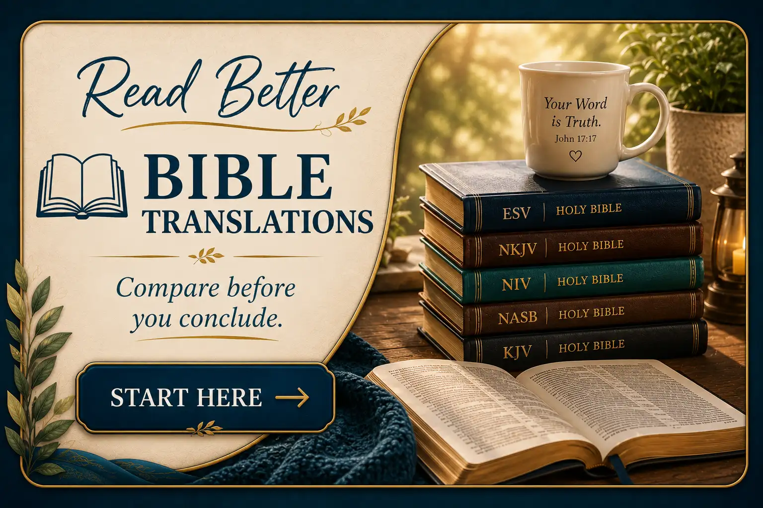 Bible Translations notebook-style Bible study card