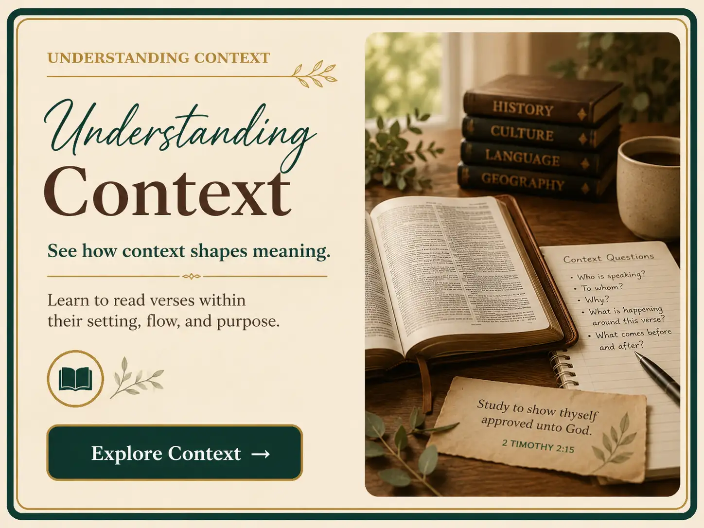 Understanding Context notebook-style Bible study card